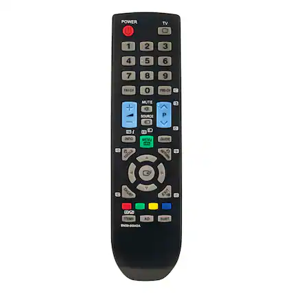 POWER TV
1 2 3 4 5 6 7 8 9 0
FAV-CH 0 PRE-CH 0
MUTE SOURCE P
INFO MENU GUIDE
TOOLS RETURN EXIT
TTX/MIX AD SUBT.
BN59-00942A
