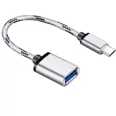 Front. Sanoxy - Type C USB-C 3.1 Male To USB 3.0 Type A Female OTG Converter Adapter Cord Cable (Silver) - Silver.
