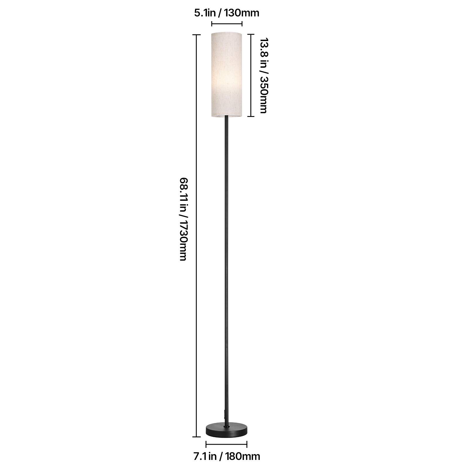 5.1 in / 130 mm  
13.8 in / 350 mm  
68.11 in / 1730 mm  
7.1 in / 180 mm