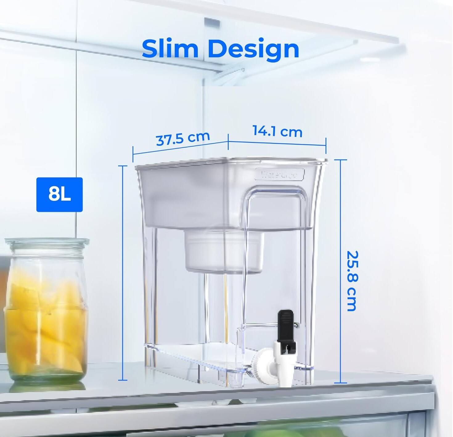 Slim Design  
37.5 cm  
14.1 cm  
8L  
Viatrace  
25.8 cm
