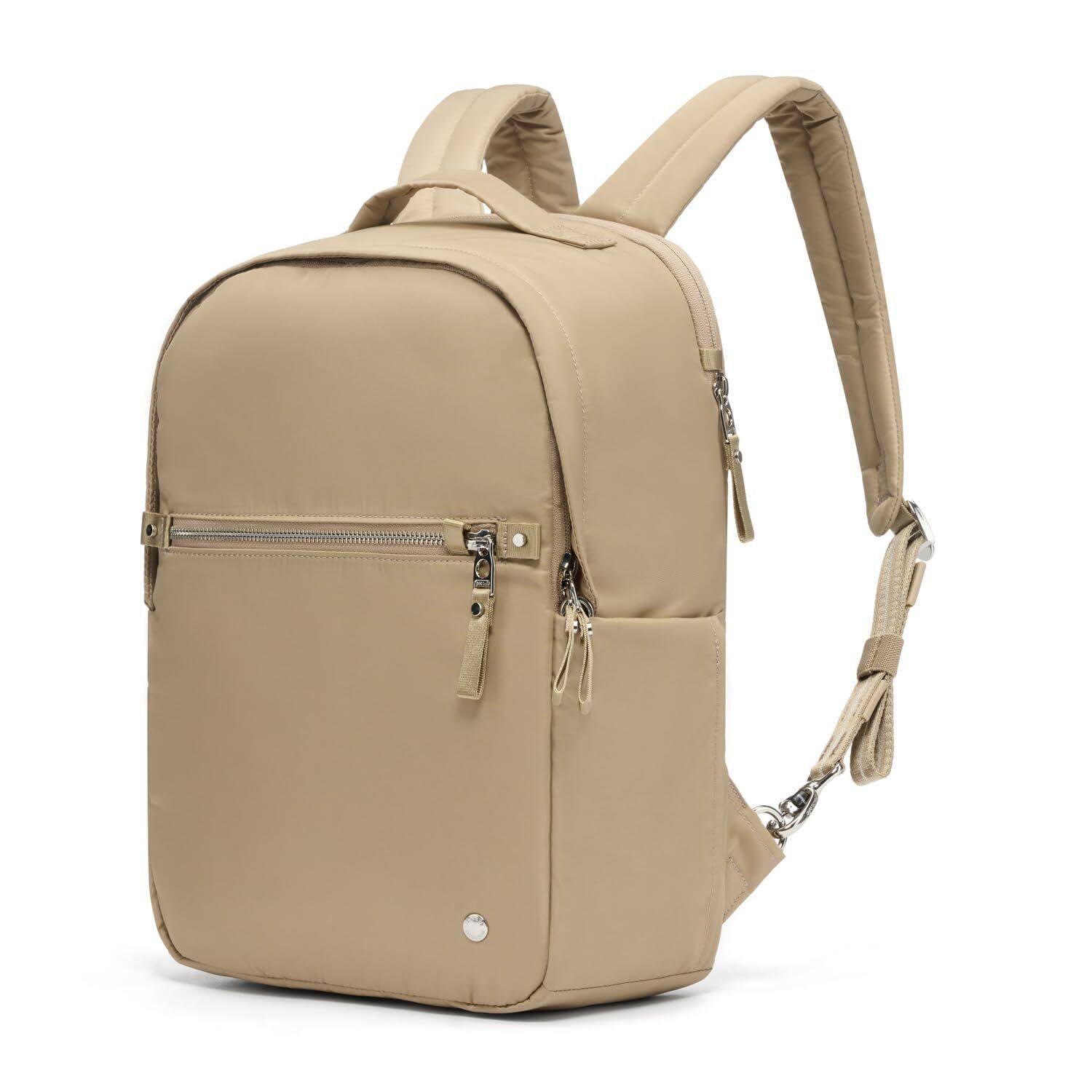 Left. Pacsafe - W 10L Backpack, Taupe - Taupe.