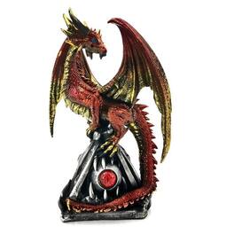 FC Design - 6.5"H Dragon on Triagle Rock Figurine Statue Office/Computer Desk Tabletop Medieval Gaming Home Decor Gift - Multi-Color