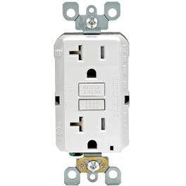 Leviton - 20 amps 125 V Duplex GFCI Outlet 5-20R 1 pk - White
