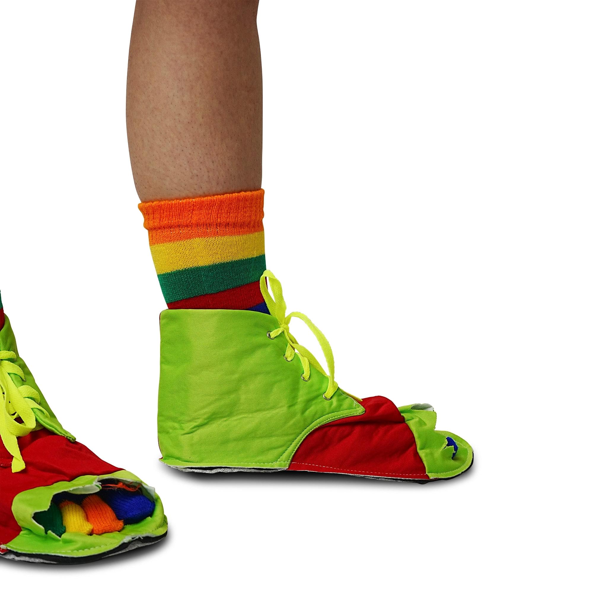 Alt View 3. Forum Novelties - Clown Shoes And Toe Sock Costume Set Adult One Size - Red.