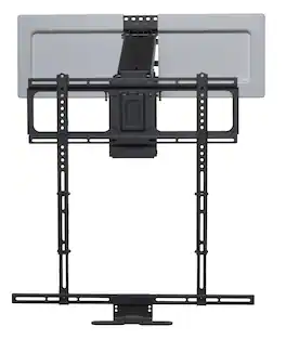 MantelMount - MM540 Above Fireplace Pull Down TV Mount for 44"–80" TVs to 90 lbs, Patented Heat Sensor Handles & Auto-Straightening - Black