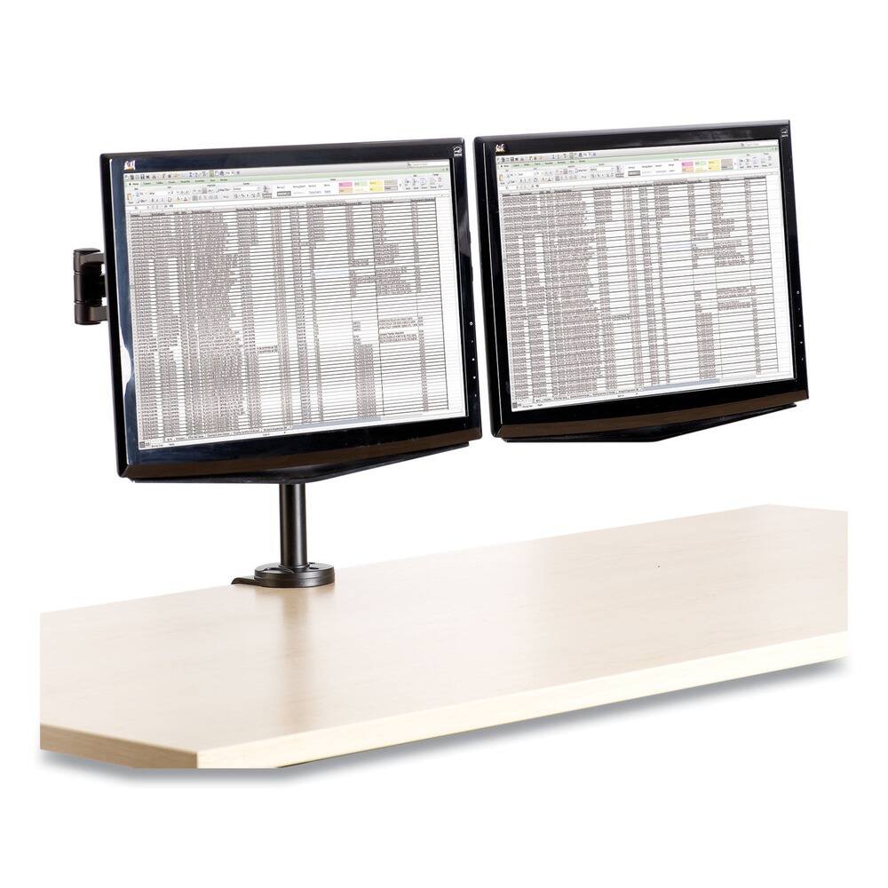 Angle. Fellowes - 8041701 Professional Series Depth Adjustable Dual Monitor Arm with 24-lb. Capacity - Black.