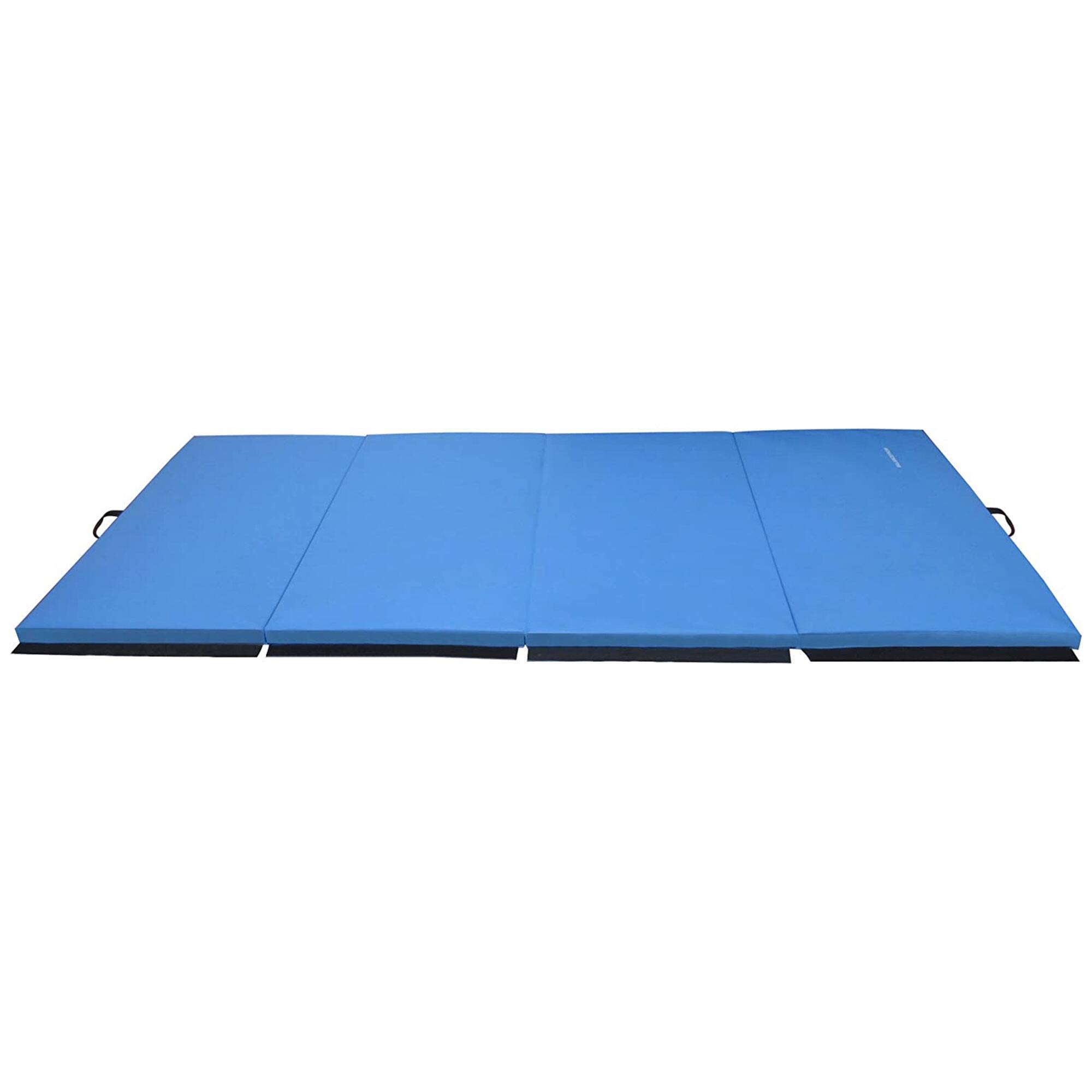 Alt View 5. BalanceFrom Fitness - BalanceFrom Fitness 120x48in All Purpose Folding Gymnastics Mat, Blue (2 Pack) - Blue.
