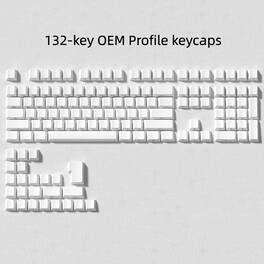 Womier - Shine Through keycaps,Double Shot Custom OEM Profile Keyboard Keys for MX Switches Mechanical Keyboard - White-131 Keys