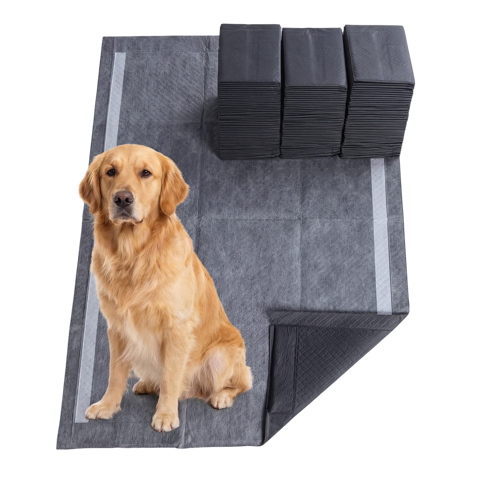 Gymax - Charcoal?Dog Pee Pads 35.5'' x 24'' 6-Layer Leak-Proof Pet Potty Training Pads - Black price history on PriceWatchPro
