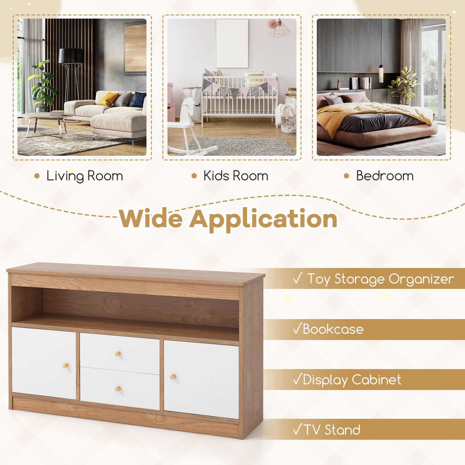 Wide Application
Living Room
Kids Room
Bedroom
Toy Storage Organizer
Bookcase
Display Cabinet
TV Stand