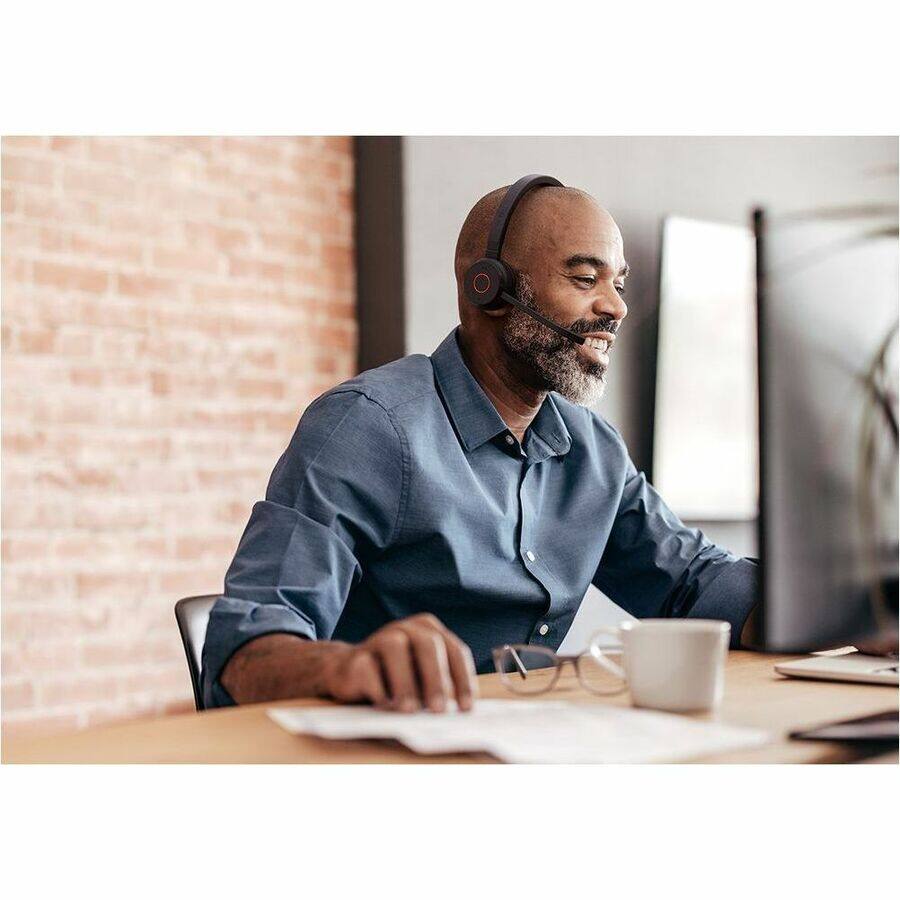 Jabra Evolve 65 TE Headset Stereo Wireless Bluetooth 100 ft 20 Hz