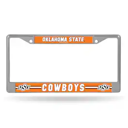 Rico Industries - Oklahoma State Cowboys Chrome Metal License Plate Frame - Multi