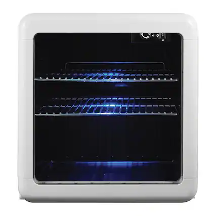 Front. Magic Chef - Magic Chef MCB17CHW 1.7-Cu. Ft. Retro Beverage Cooler (White) - White.