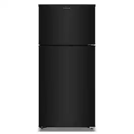 Amana - 28 in. Wide 14.3 cu. ft. Top-Freezer Refrigerator With A Large Crisper Drawer - Black