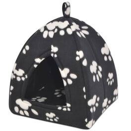 Boyel Living - Large and White Animal Print Cat Cubby with Removable Covers - Black