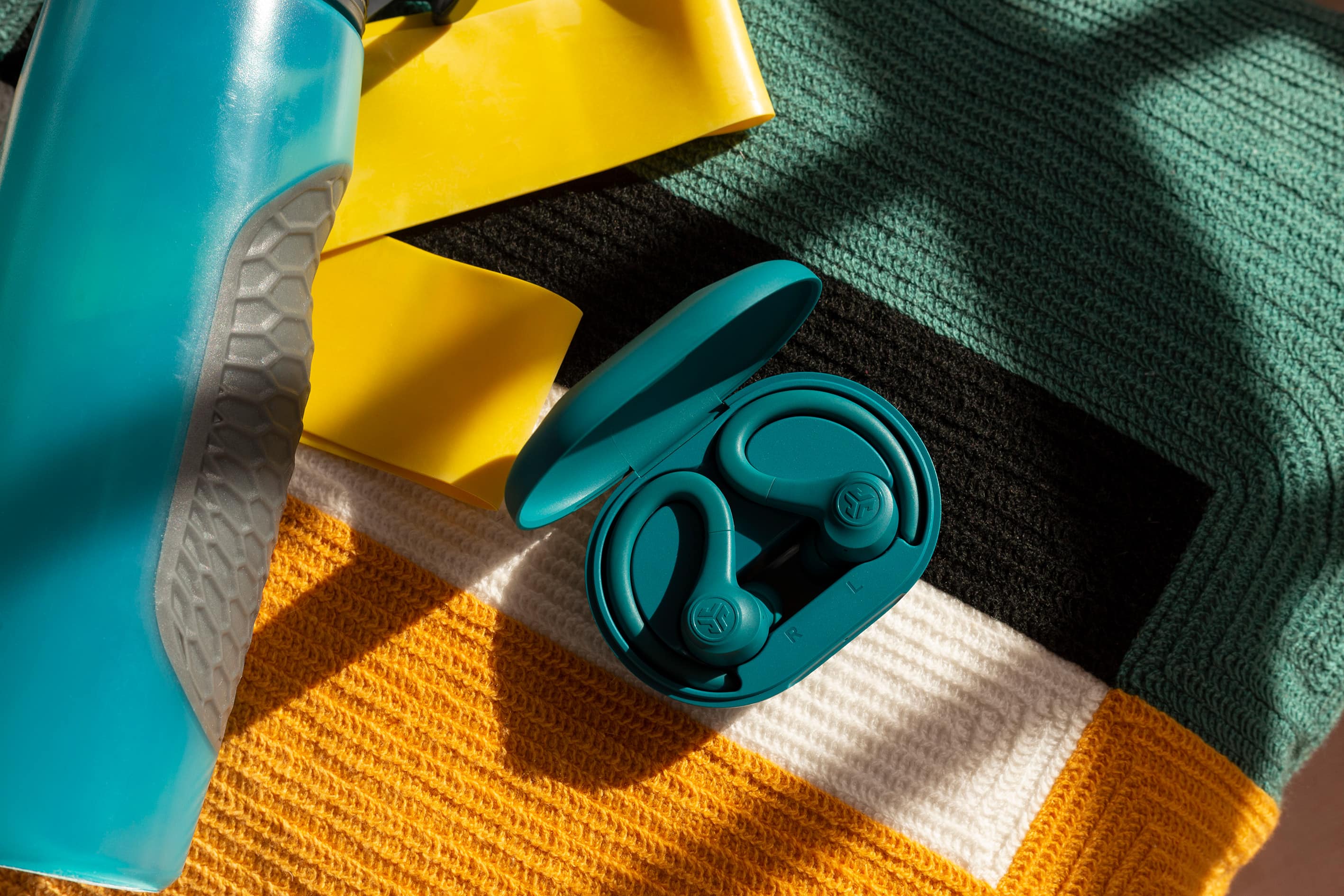 Alt View 16. JLab - Go Air Sport True Wireless Earbuds - Teal.