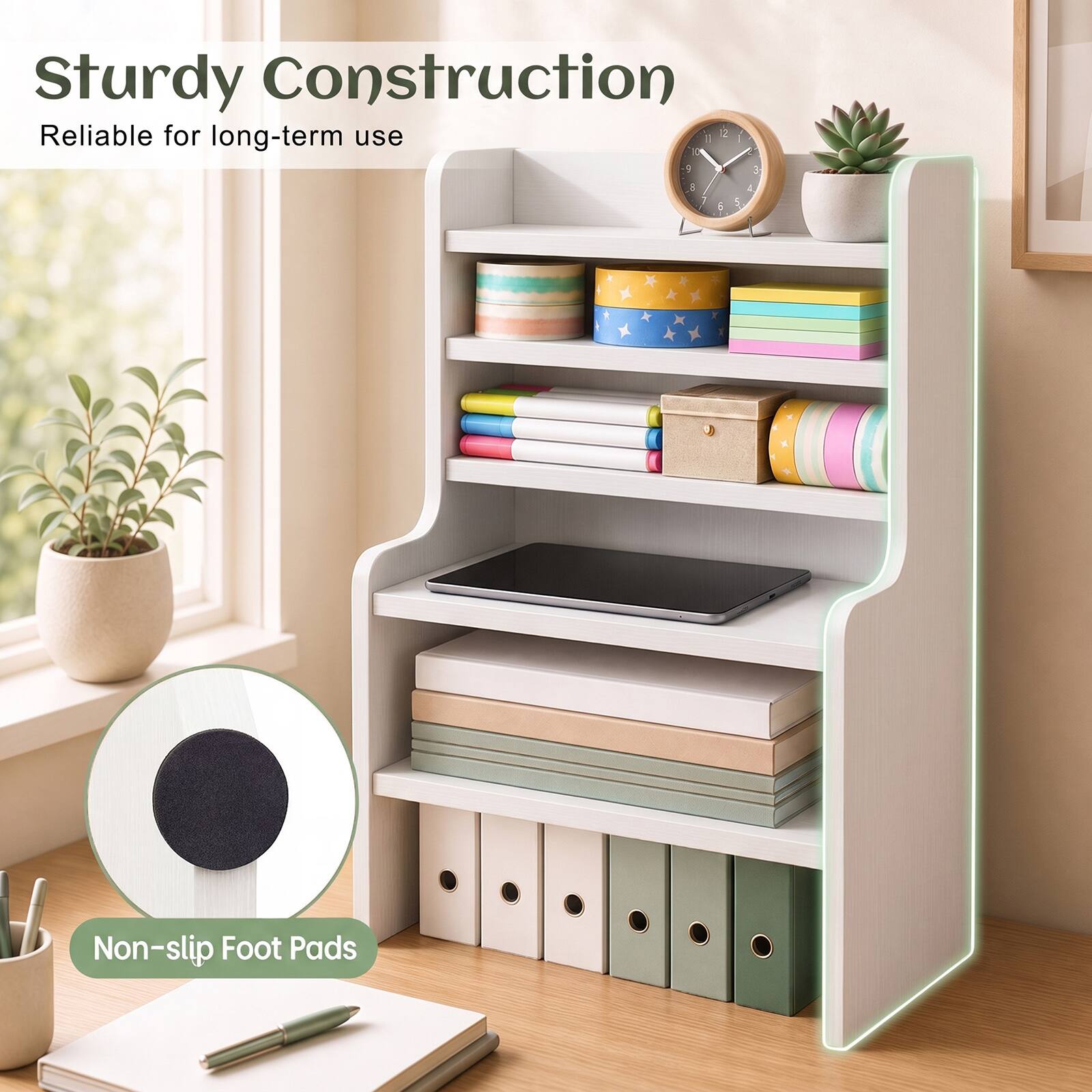 Sturdy Construction Reliable for long-term use

Non-slip Foot Pads