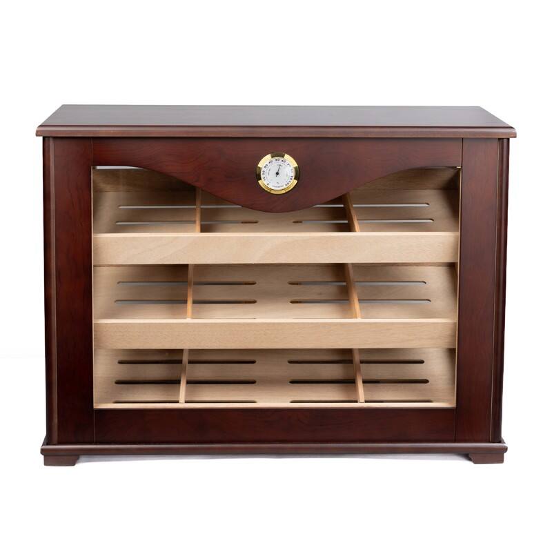 Alt View 4. Prestige - Marciano Countertop Display Humidor - Dark Mahogany Finish.