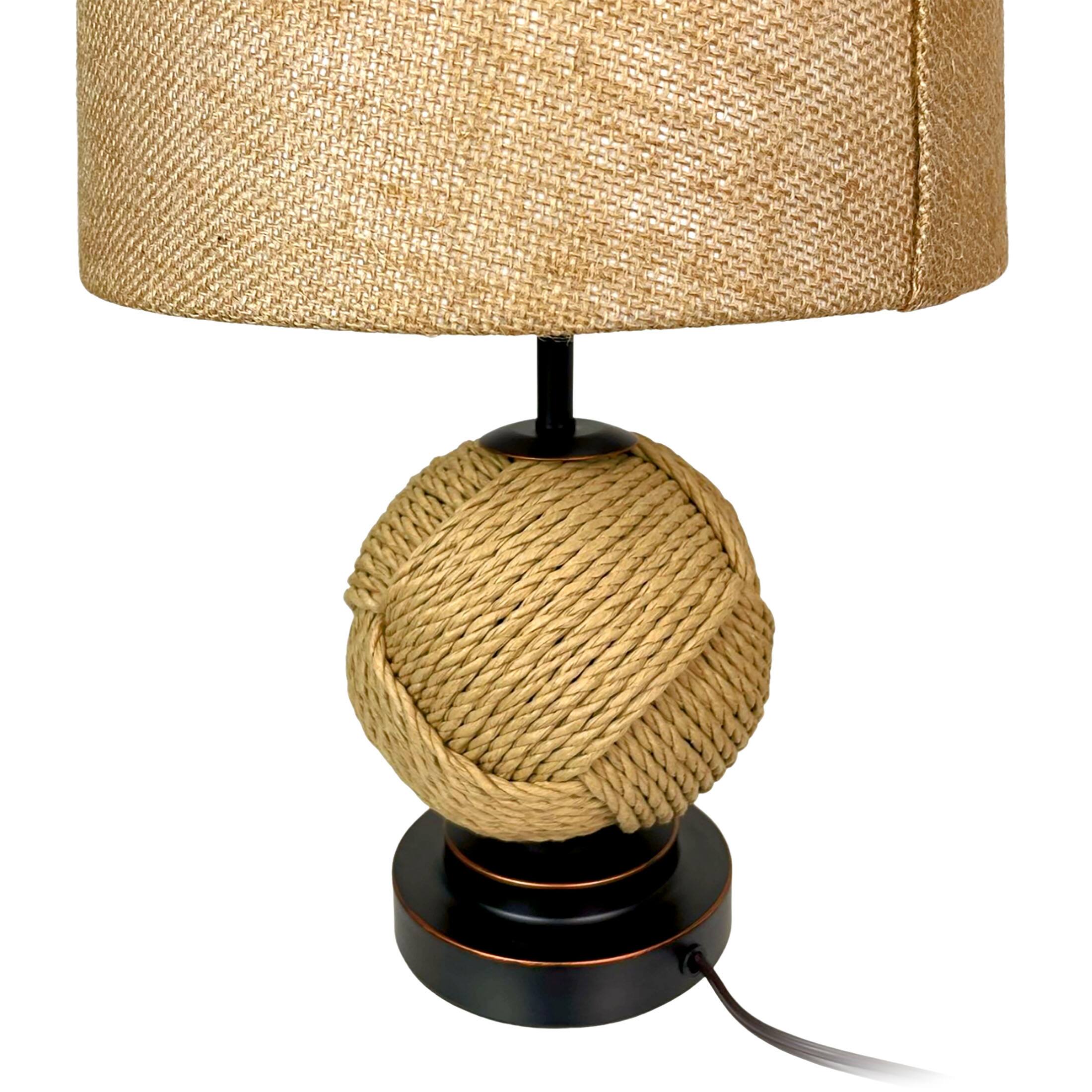 Alt View 8. Things2Die4 - Set of 2 Nautical Rope Table Lamps 22.5" Coastal Beach Decor Accent Lighting - Natural.