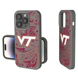 Keyscaper - NCAA - Virginia Tech Hokies Paisley iPhone Soft Touch Case - 15 - Gray