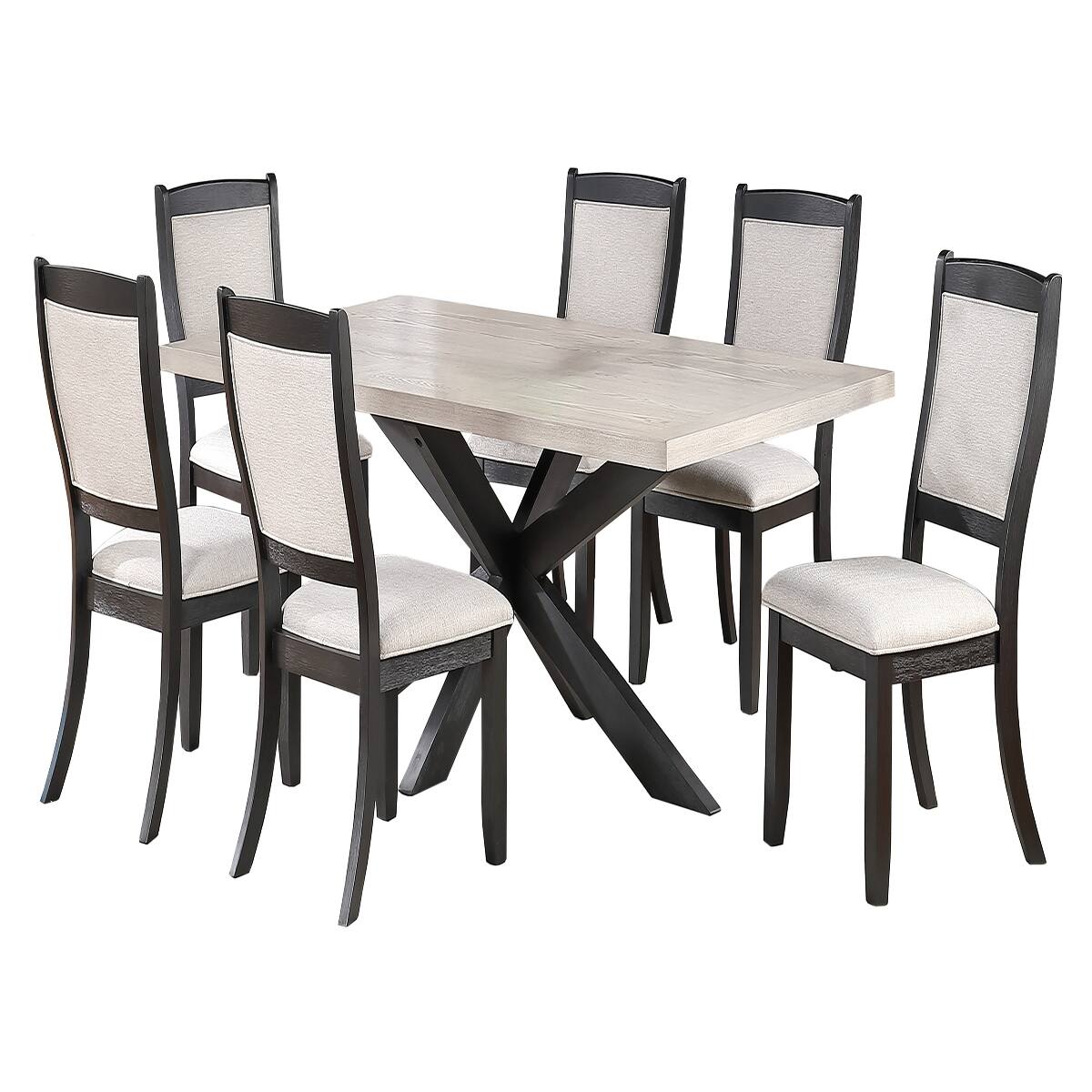Alt View 2. Loheer - Loheer Antique Black Dining Table, 72 Inch Rectangular Dining Table for 6 - Antique Black.
