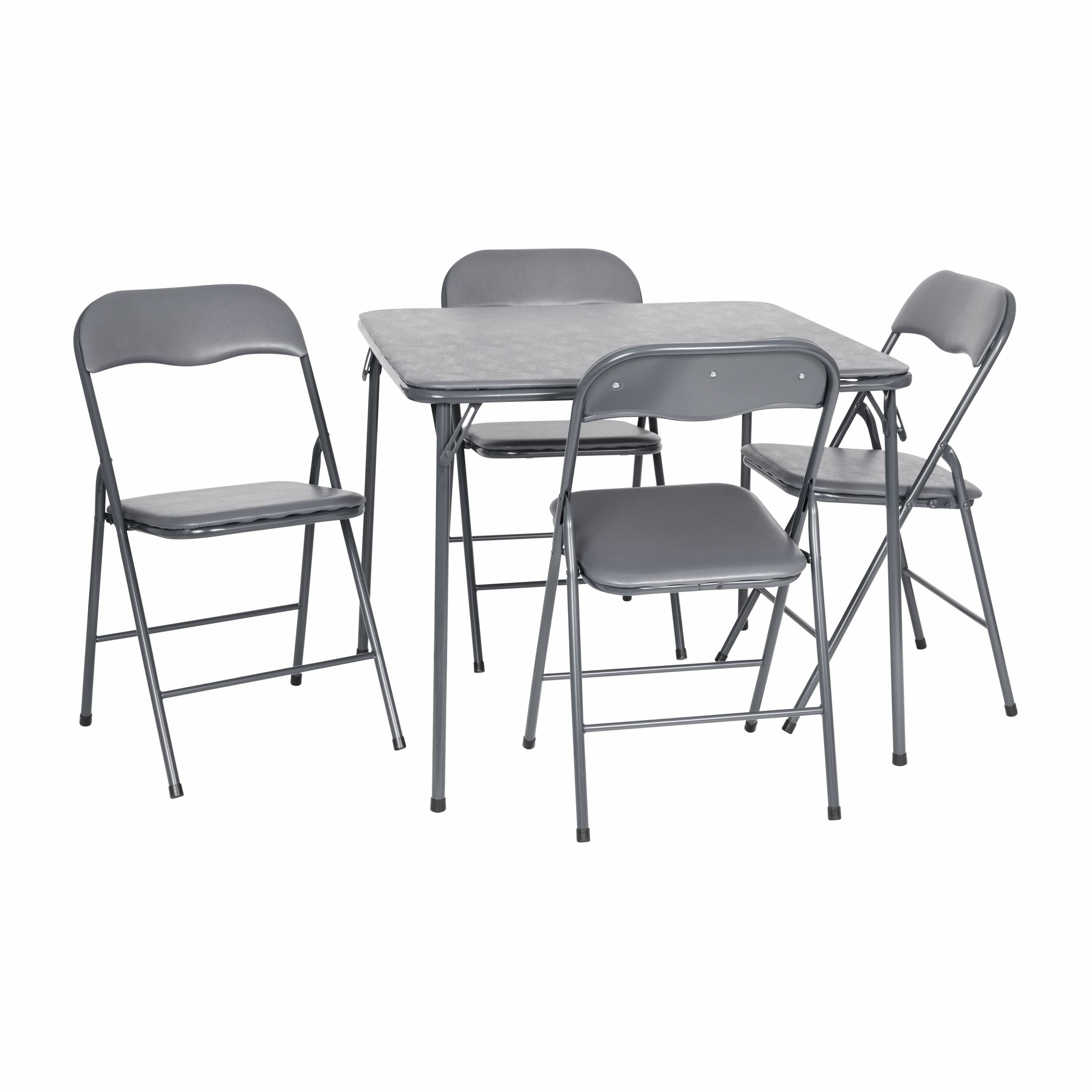 Alamont Home - 5 Piece Folding Card Table and Chair Set - Gray price history on PriceWatchPro