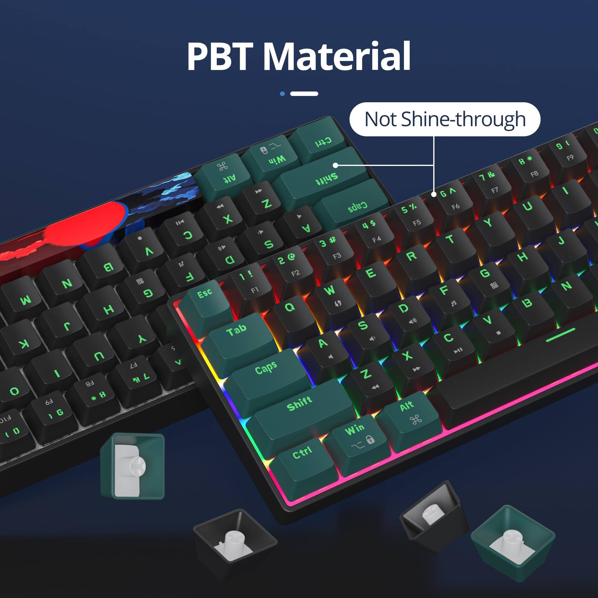 PBT Material  
Not Shine-through