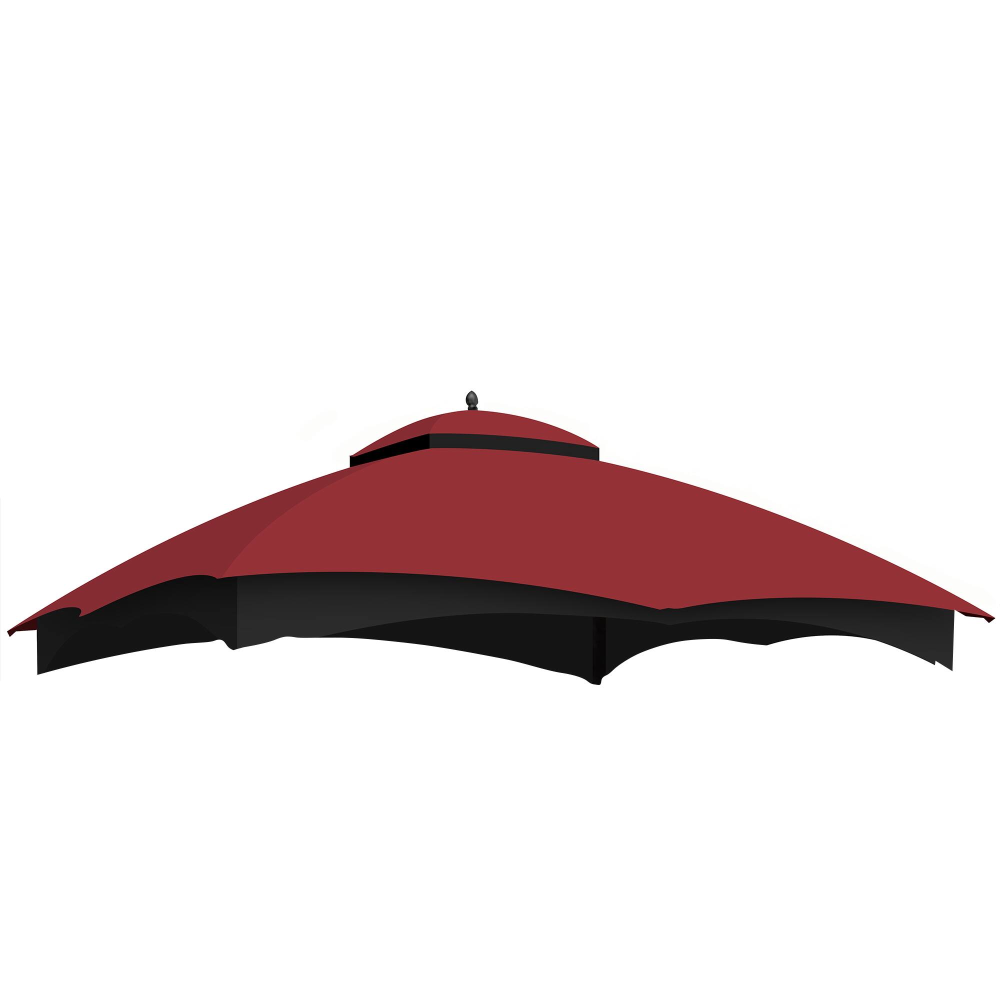 Front. APRILSOUL - Replacement Canopy Top Heavy Duty Gazebo Roof Gazebo Top with Air Vent 10X12 Gazebo Cover Replacement Top Only Burgundy.