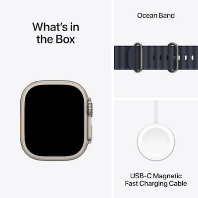 Apple Watch Ultra 2 (GPS+Cellular) 49mm Titanium Case with Navy Apple Watch Ultra 2 (GPS+Cellular) 49mm Titanium Case with Navy