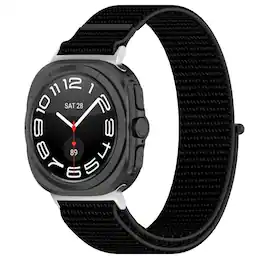 StrapsCo - Nylon Comfort Watch Band Strap For Samsung Galaxy Watch Ultra - Black