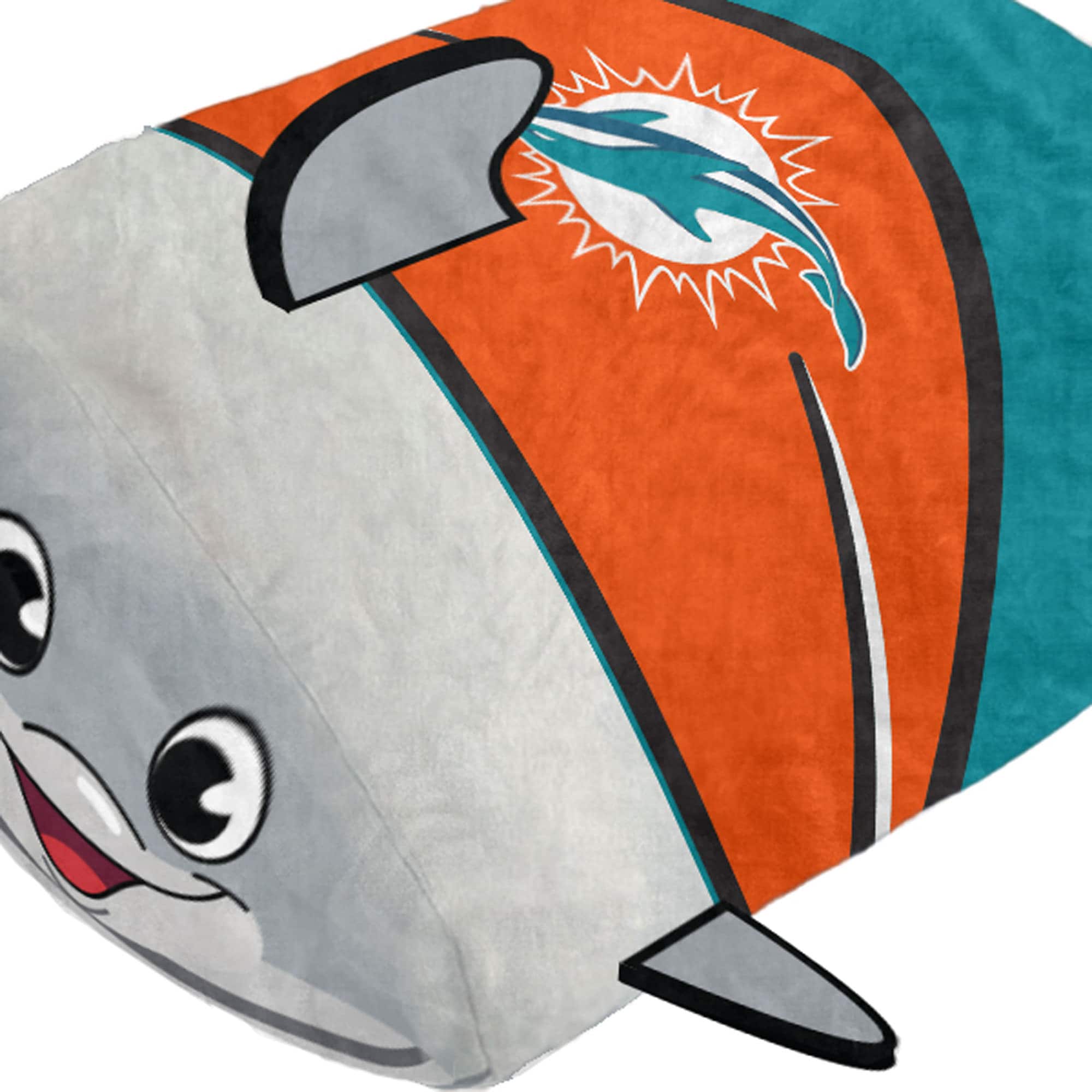 Alt View 1. Pegasus - Miami Dolphins Stackable Plushie Mascot Pillow - Multicolor.