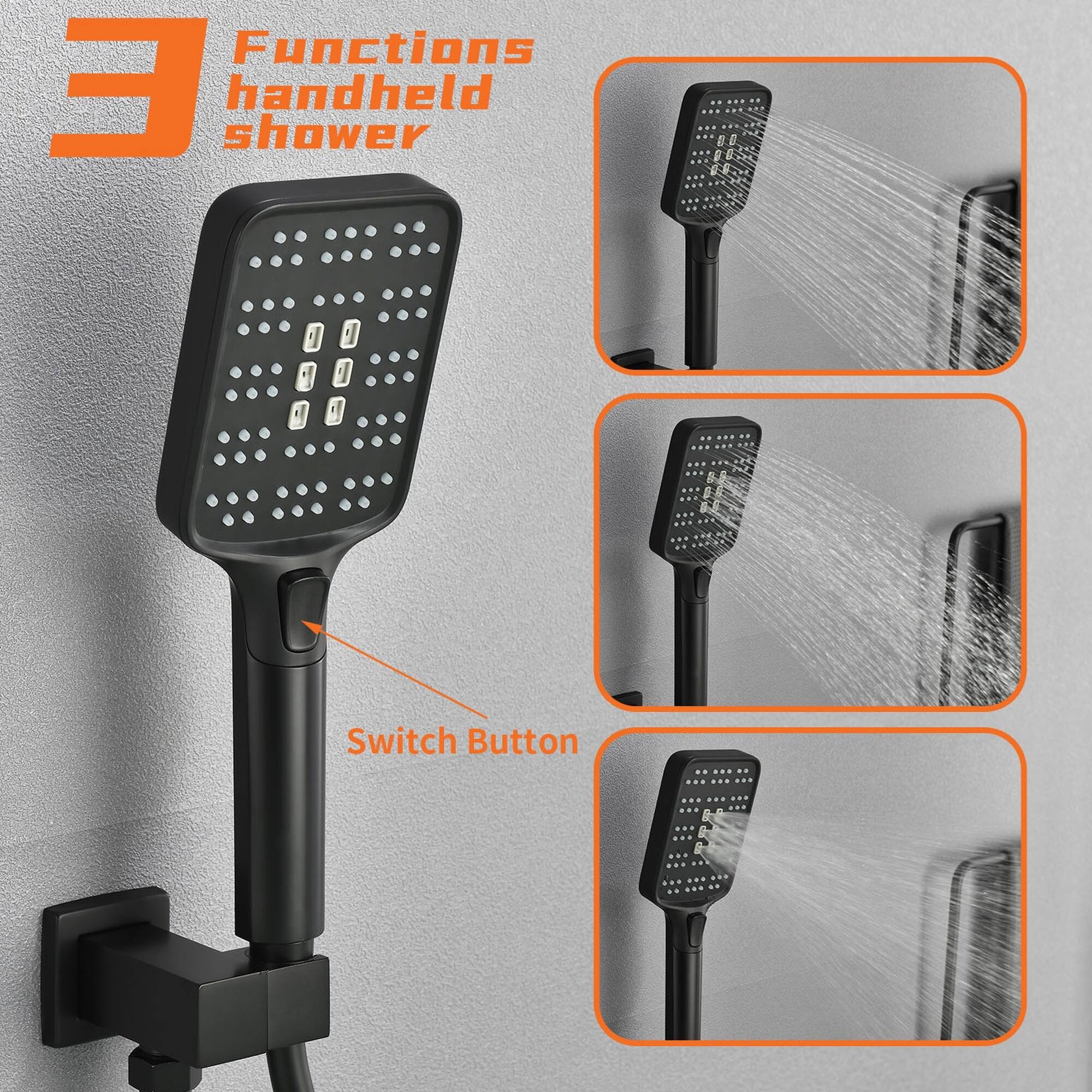 Functions  
handheld shower  

Switch Button