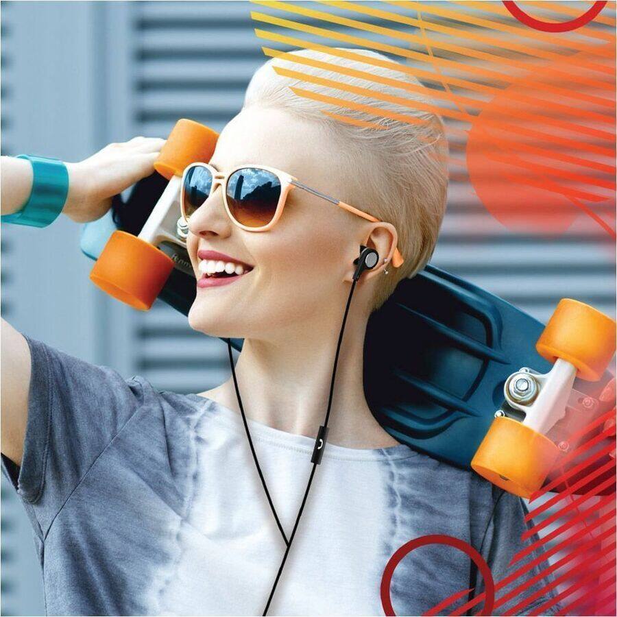 Alt View 5. Maxell - Maxell Sync Up Type C Earbuds - Stereo - USB Type C - Wired - Earbud - Binaural - In-ear - 4 ft Cable - Black - Black.