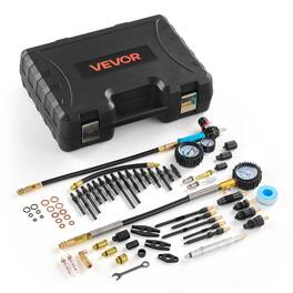 VEVOR - Engine Cylinder Compression Tester Kit, 0-700 PSI Pressure Gauge & 0-100 PSI Leak Gauge, Automotive Leak Down Tester Kit - Black