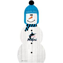 Fan Creations - Miami Marlins 31'' Snowman Leaner - White