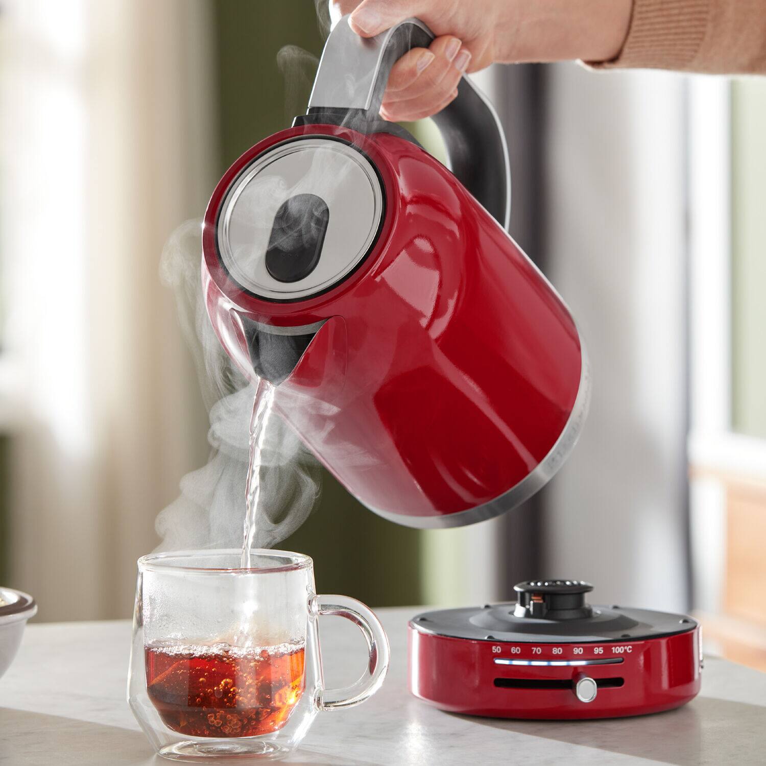 Alt View 3. KitchenAid - 1.7 Liter Electric Kettle, Empire Red - Empire Red.