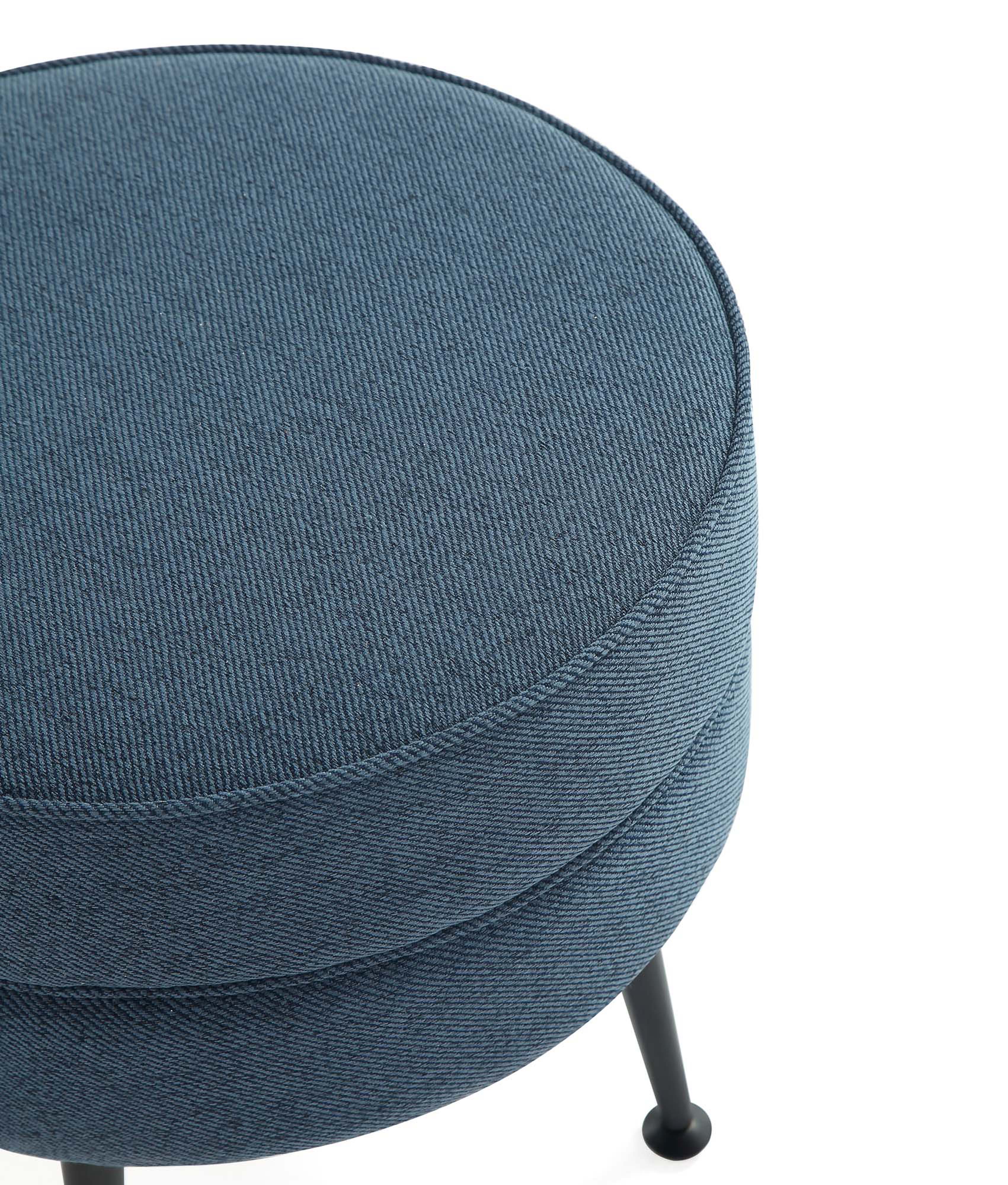 Alt View 2. Manhattan Comfort - Bailey Mid-Century Modern Upholstered Accent Ottoman - Set of 2 - Blue.