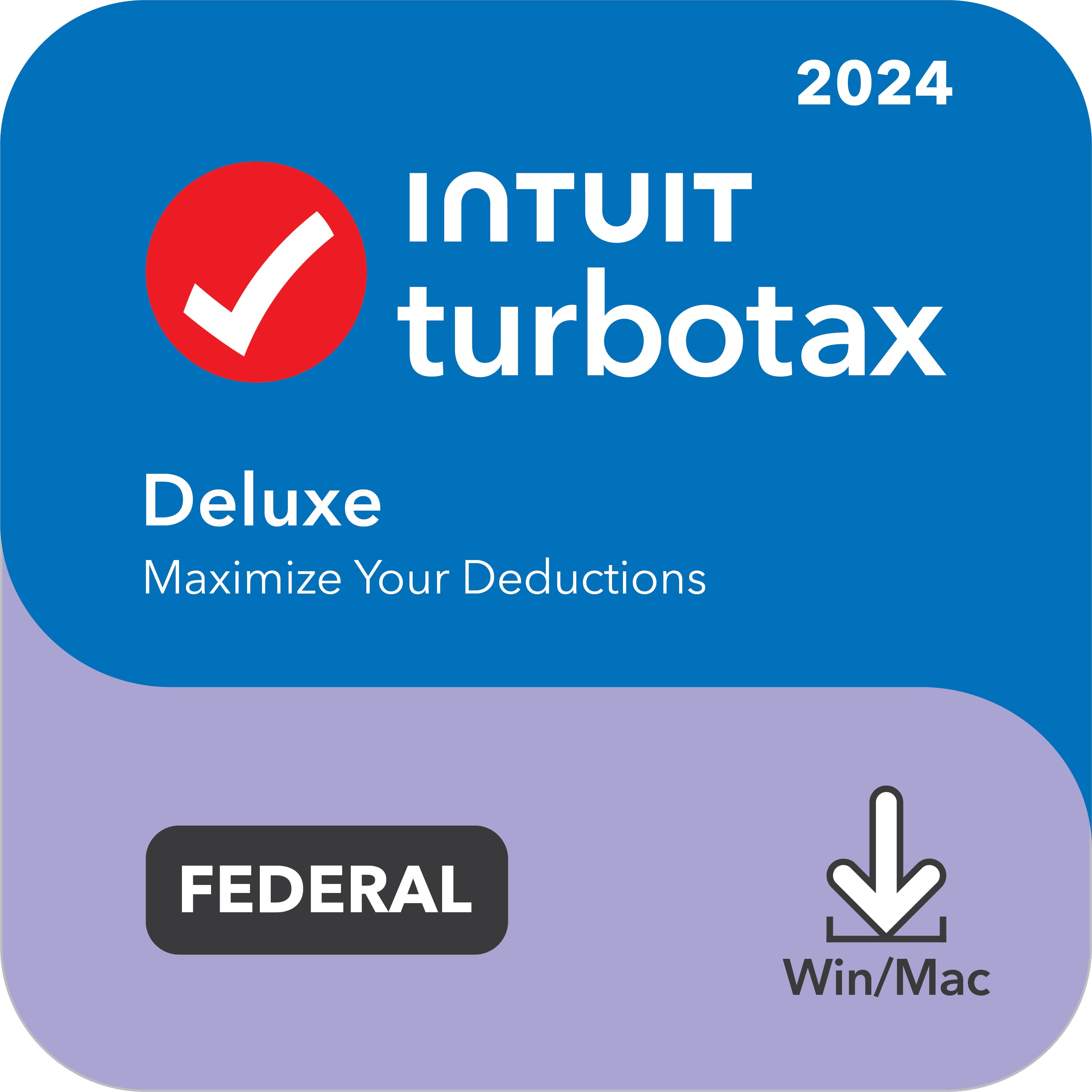 2024 Intuit Turbotax Deluxe Maximize Your Deductions Federal Win/Mac