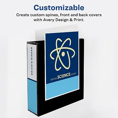 Customizable  
Create custom spines, front and back covers with Avery Design & Print.  

BRIAN'S SCIENCE BINDER