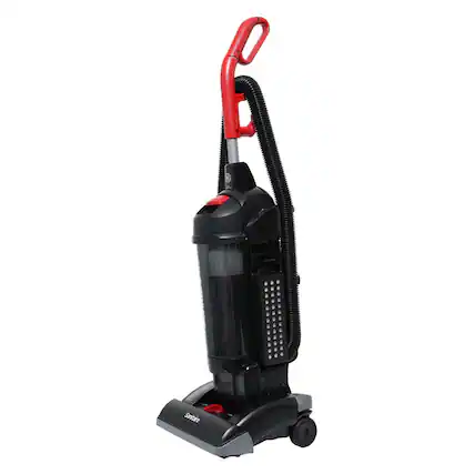 Front. Eureka - Sanitaire SC5745D Force QuietClean® Upright Vacuum – Bagless, Washable HEPA, 3.5 qt Cup, 13″ Path, 10 Amp, 40′ Cord - Black.