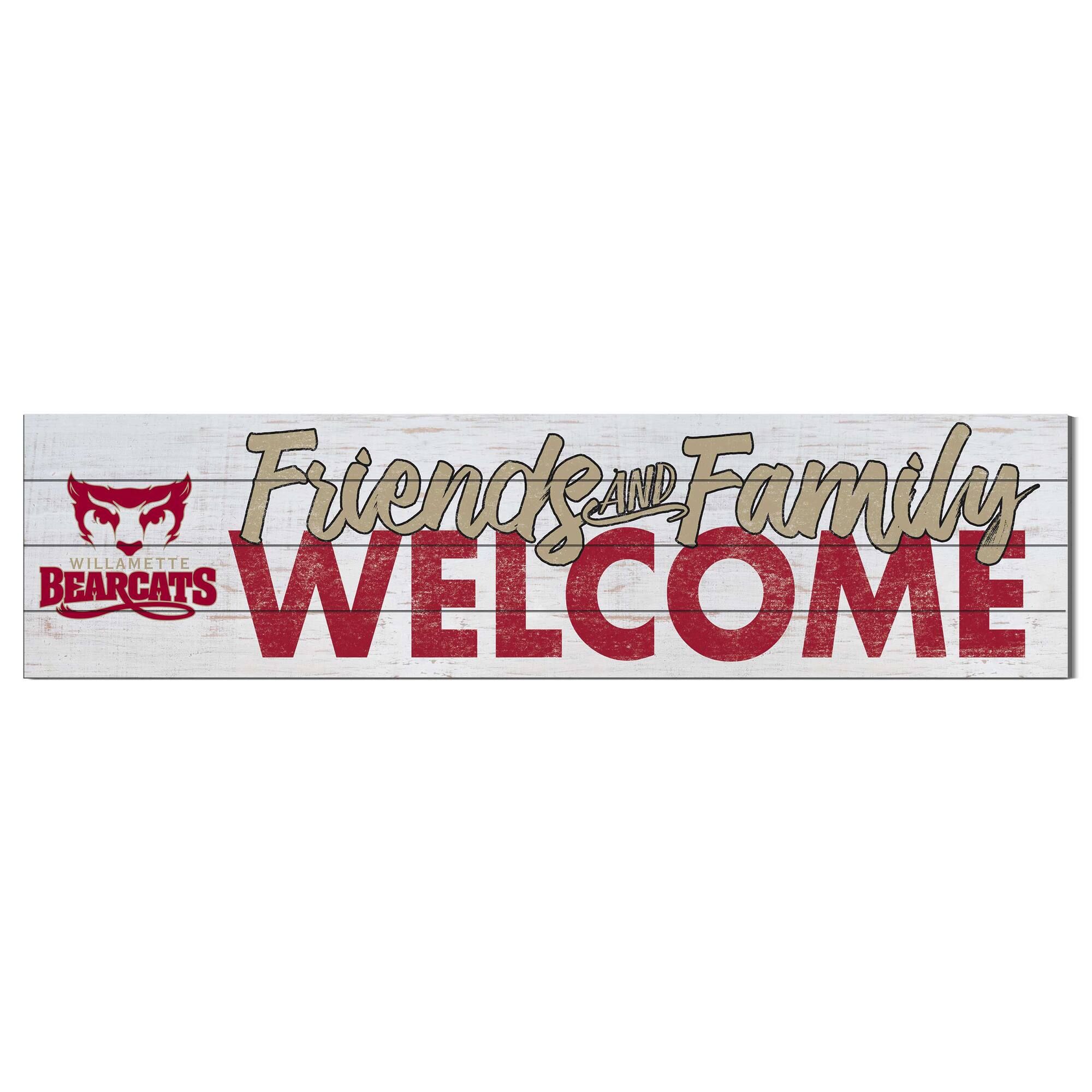 Willamette Bearcats 10" x 40" Friends & Family Welcome Sign