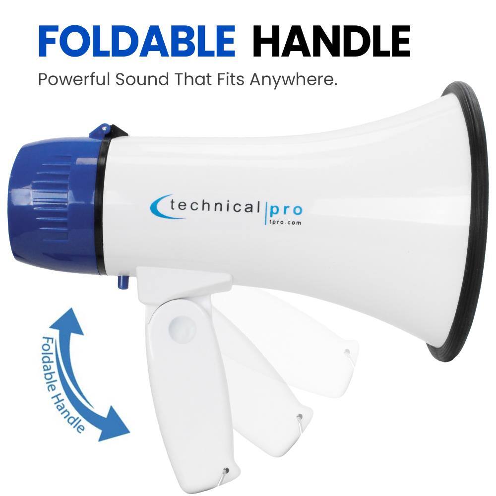 FOLDABLE HANDLE  
Powerful Sound That Fits Anywhere.  
technical pro tpro.com  
Foldable Handle