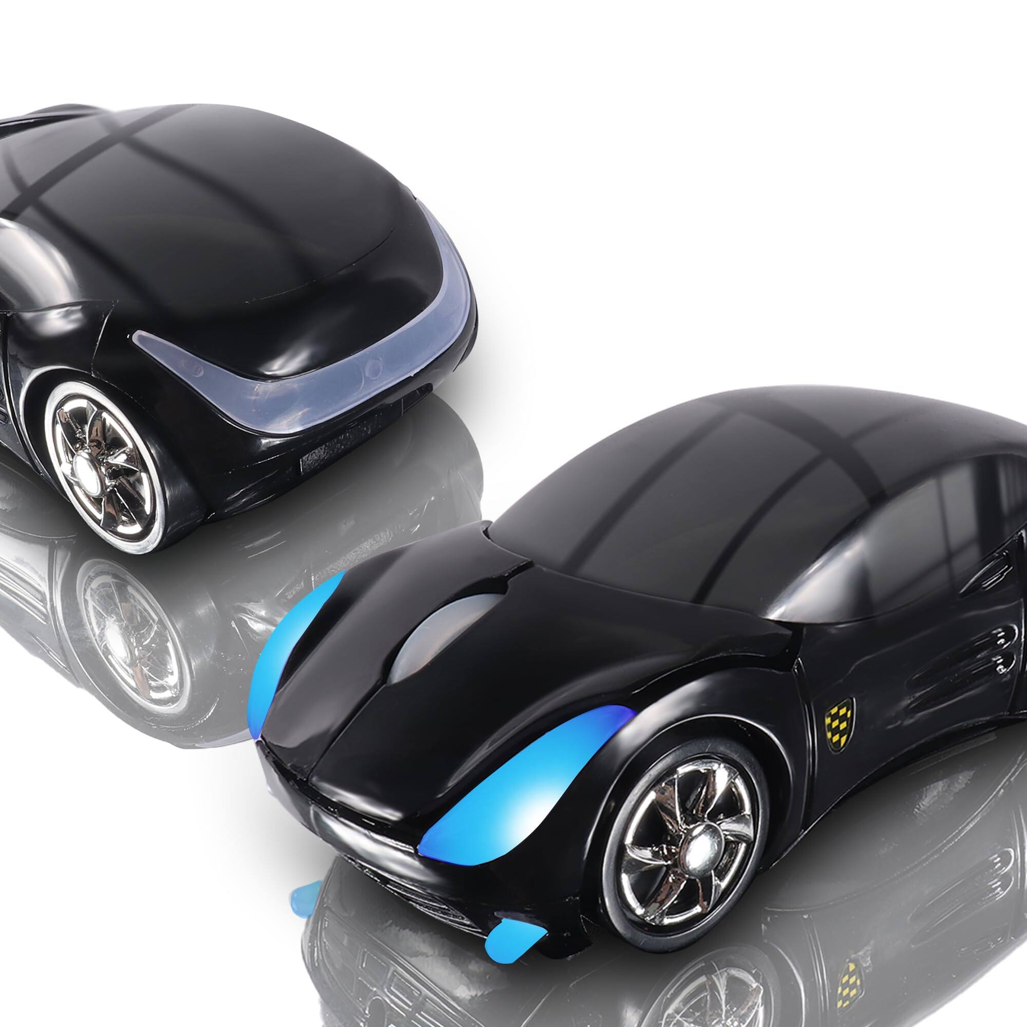 Front. Cozy Serene - Wireless Mouse USB Black 2.4ghz Car Cool Sport Optical Cordless Mice With Receiver - black.