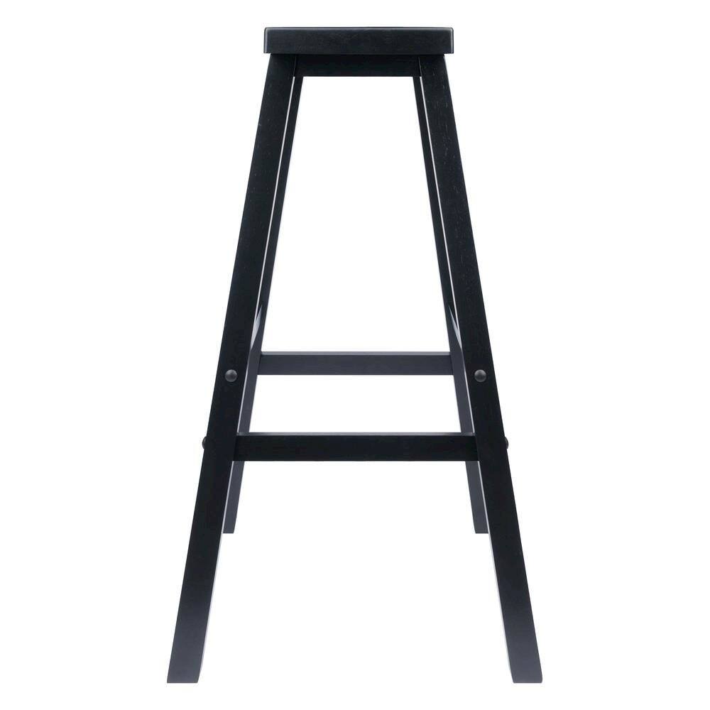 Left. FurniFact - 29 Inch Bar Stool - Black.
