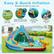 Easy & Quick Inflation
Please keep the blower on when in use
01 Unroll the water slide
02 Attach the blower and tighten the short outlet
03 Secure the bouncer to the ground
04 Install water hose
Recommended Blower: 680W-750W (Not Included)