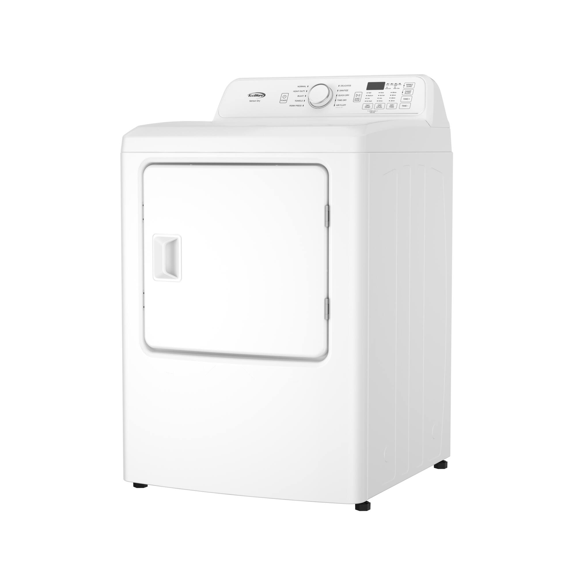 Alt View 3. Koolmore - 27 In. 7.0 Cu. Ft. Electric Dryer with Moisture Sensor, 10 Dry Cycles, Wrinkle Guard, Interior Light, 3-Way Venting - White.