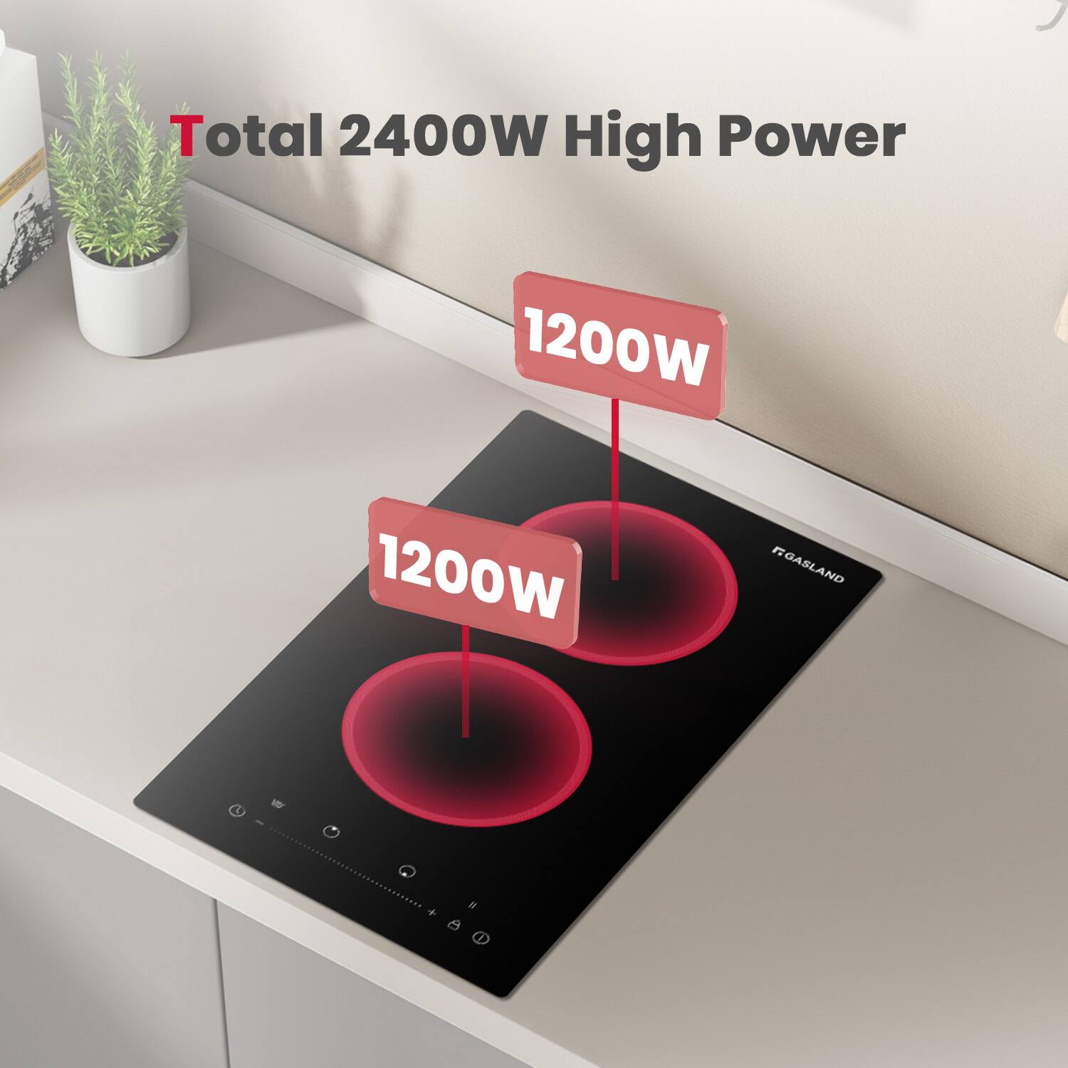 J Total 2400W High Power A 1200W RGASLAND - - + 8 L