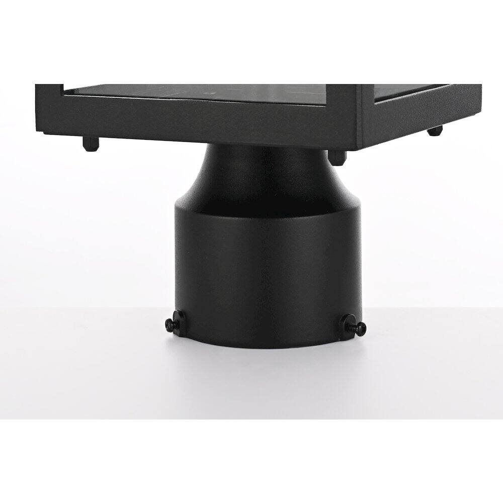 Back. Elegant Lighting - Veda 15 inch Outdoor Post light in Black - Black And Clear.