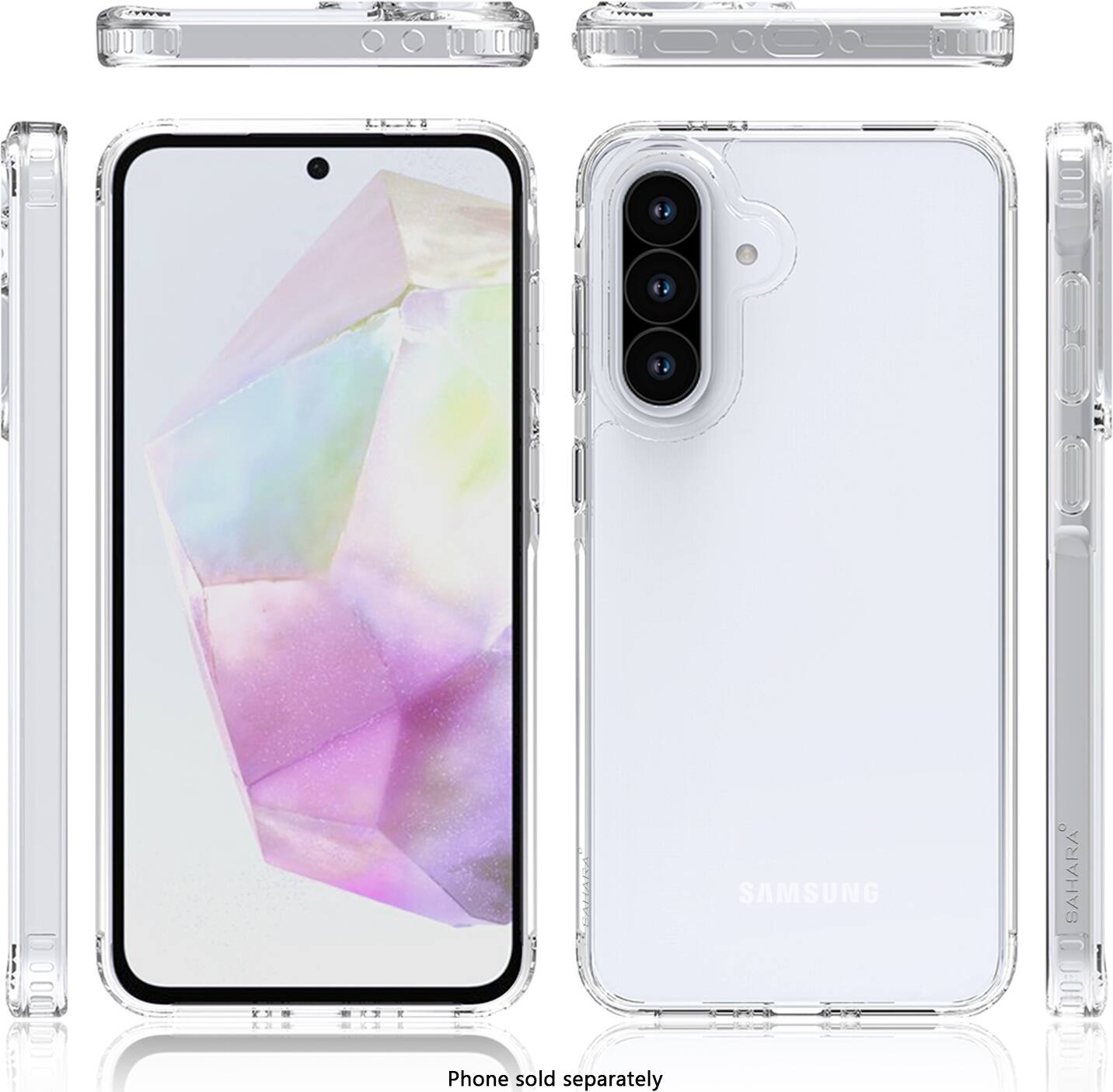 The text on the image reads "Samsung Sahara phone sold separately."