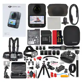 DJI - Osmo 360 Action Camera Standard Combo with 50-in-1 Accessory Kit